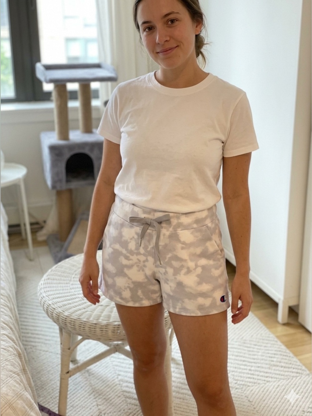 Champion Women's Light Gray Camo Lounge Shorts med
Short Champion Marbré Tie-Dy